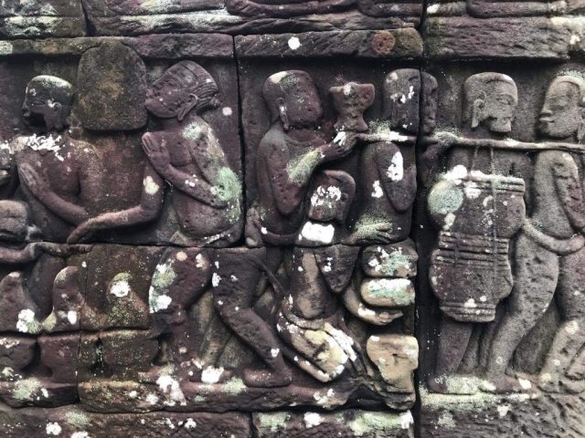 Stone carving in Angkor Wat Stone carving in Angkor Wat