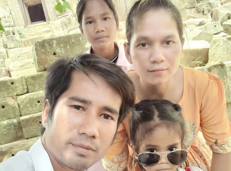Mr. Sokha and his family